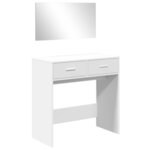 vidaXL Coiffeuse avec miroir blanc 80x39x80 cm