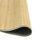 vidaXL Tapis rond naturel clair 80 cm bambou