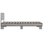 vidaXL Cadre de lit sonoma gris 90x200 cm bois d'ingénierie et métal