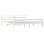 vidaXL Cadre de lit Blanc Bois massif 200x200 cm