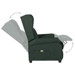 vidaXL Fauteuil de massage Vert foncé Tissu