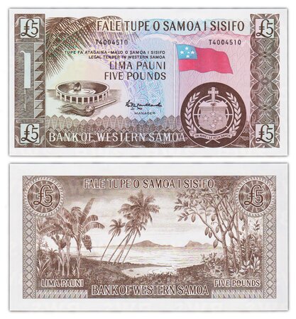 Billet de Collection 5 pounds 1963 (2020) Samoa - Neuf - P15CS