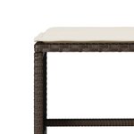 vidaXL Salon de jardin avec coussins 6 Pièces marron résine tressée