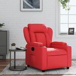 vidaXL Fauteuil inclinable Rouge Similicuir
