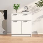 vidaXL Buffet Blanc 60x30x70 cm Bois d'ingénierie