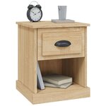 vidaXL Table de chevet chêne sonoma 39x39x47 5 cm bois d'ingénierie