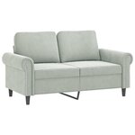 vidaXL Ensemble de canapés 4 Pièces avec coussins gris clair velours