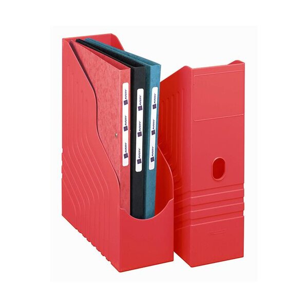 444RED - Porte-revues maxi-Dos de 96 mm-320x96x250 mm-Rouge AVERY