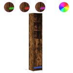 vidaXL Buffet avec LED chêne fumé 36x32 5x200 cm bois d'ingénierie