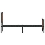 vidaXL Cadre de lit en métal sans matelas chêne marron 100x200 cm