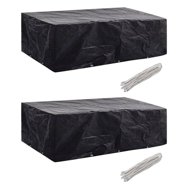 vidaXL Housses de salon de jardin 2 Pièces Rotin 10 œillets 300 x 140 cm
