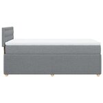 vidaXL Sommier à lattes de lit et matelas Gris clair 90x190 cm Tissu