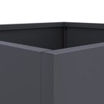 vidaXL Jardinières 2 Pièces anthracite 49x47x46 cm acier
