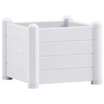 vidaXL Lit surélevé de jardin PP Blanc 43x43x35 cm