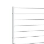 vidaXL Cadre de lit métal avec tête de lit/pied de lit blanc 135x190cm