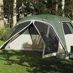 vidaXL Tente familiale avec porche 6 personnes vert imperméable