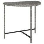 vidaXL Table de jardin Gris 80x50x75 cm Résine tressée