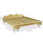 vidaXL Cadre de lit bambou 160x200 cm