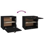 vidaXL Armoire murale Noir 40x30x35 cm Bois de pin massif