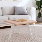 vidaXL Dessus de table 60x60x2 5 cm carré bois massif de hêtre