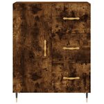 vidaXL Buffet haut Chêne fumé 69 5x34x180 cm Bois d'ingénierie