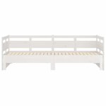 vidaXL Lit coulissant blanc bois de pin massif 2x(90x200) cm