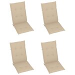 vidaXL Chaises inclinables de jardin lot de 3 et coussins bois acacia