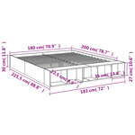 vidaXL Cadre de lit chêne sonoma 180x200 cm bois d'ingénierie