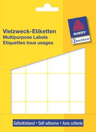 Paquet de 384 étiquettes multi-usages, 38 x 29 mm, blanche avery zweckform