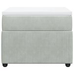 vidaXL Sommier à lattes de lit et matelas Gris clair 90x190 cm Velours