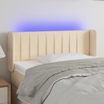 vidaXL Tête de lit à LED Crème 103x16x78/88 cm Tissu