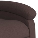 vidaXL Fauteuil de massage inclinable Marron foncé Tissu