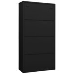 vidaXL Armoire à casiers Noir 90x40x180 cm Acier