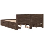 vidaXL Cadre de lit avec tête de lit chêne marron 160x200 cm