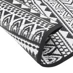 vidaXL Tapis d'extérieur noir Ø200 cm PP