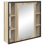 vidaXL Ensemble de Cabinets de Salle de Bain 2 Pièces Chêne Sonoma Bois Ingénierie