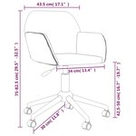 vidaXL Chaises pivotantes à manger lot de 2 vert foncé tissu