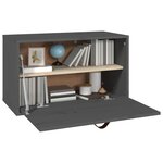 vidaXL Armoire murale Gris 60x30x35 cm Bois de pin massif