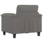 vidaXL Fauteuil gris foncé 60 cm tissu microfibre