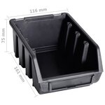 vidaXL Kit de bacs de stockage et panneaux muraux 29 Pièces rouge et noir