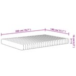 vidaXL Matelas en mousse moyennement doux 140x200 cm
