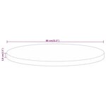 vidaXL Dessus de table Ø 80x3 8 cm rond bois massif de manguier brut