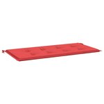 vidaXL Coussin de banc de jardin rouge 100x50x3 cm tissu oxford