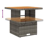 vidaXL Salon de jardin 2 Pièces avec coussins Gris Résine tressée
