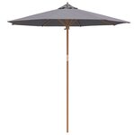 vidaXL Parasol de jardin gris foncé 240x260 cm en bambou