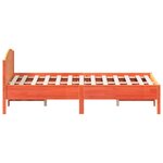 vidaXL Cadre de lit sans matelas cire marron 135x190cm bois pin massif