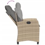 vidaXL Ensemble à manger de jardin avec coussins 5Pièces Beige poly rotin