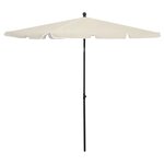 vidaXL Parasol de jardin avec mât 210x140 cm Sable