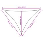 vidaXL Voile de parasol tissu oxford triangulaire 4x4x5 8 m noir