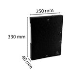 Boite De Classement Exabox Dos 40mm Carte Lustrée Scotten - A4 - Noir - X 10 - Exacompta